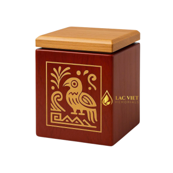 Cube Wooden Urn