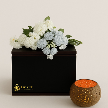 Elegant Black Wooden Cremation Urn