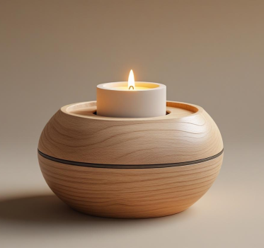 Pet cremation urn with candle holder