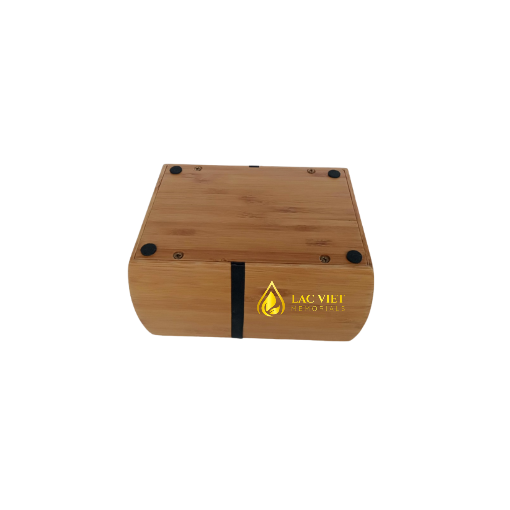 Bamboo Pet Cremation Urn with Ribbon