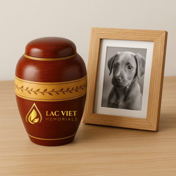 Golden Leaf Cremation Urn For Pet