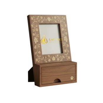 Wooden Inlay Photo Frame with Keepsake Slot