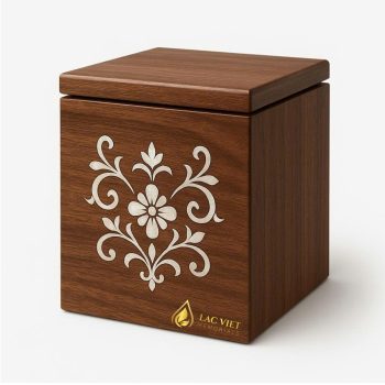 Wooden Grace Urn with MOP Inlay