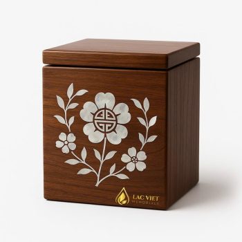 Wooden Tranquil Bloom Urn for Human