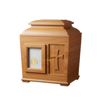 Wooden Companion Urn for 2 Adults with Photo Frame