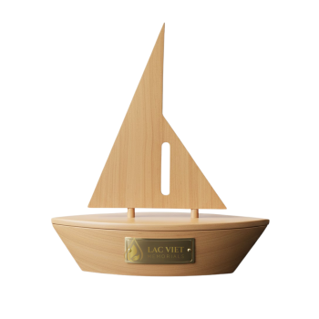 Bulk Wooden Sailboat Cremation Urn for Human Ashes From Vietnam