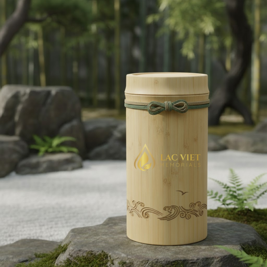 Manufacture Bamboo Scattering Cremation Urn For Adult From Viet Nam