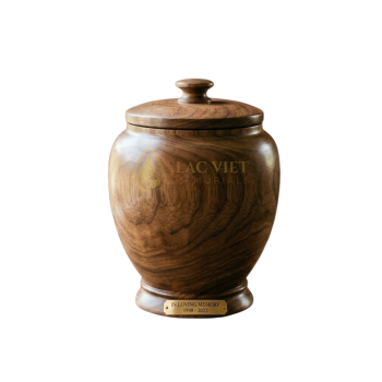 Natural Grain Wooden Memorial Urn for Human Ashes Personalized